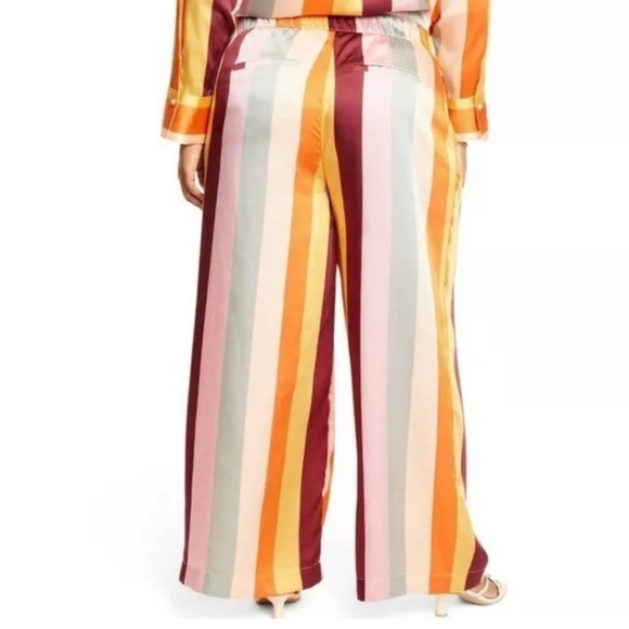 Fe Noel X Target Vertical Stripe Wide Leg High Rise Pants NEW With Tags - Picture 4 of 7